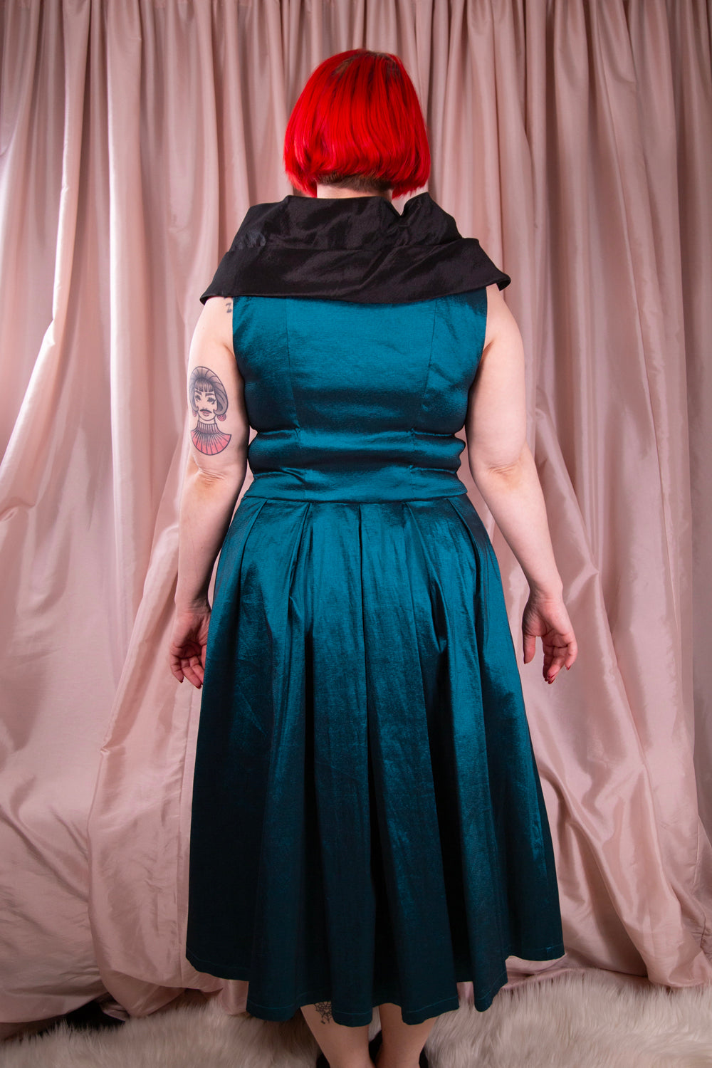 Green & Black Cocktail Dress