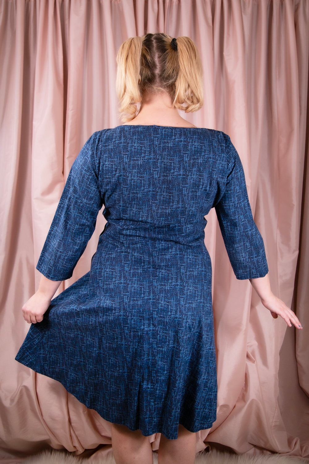 Heart of Haute - Blue Long Sleeve Dress