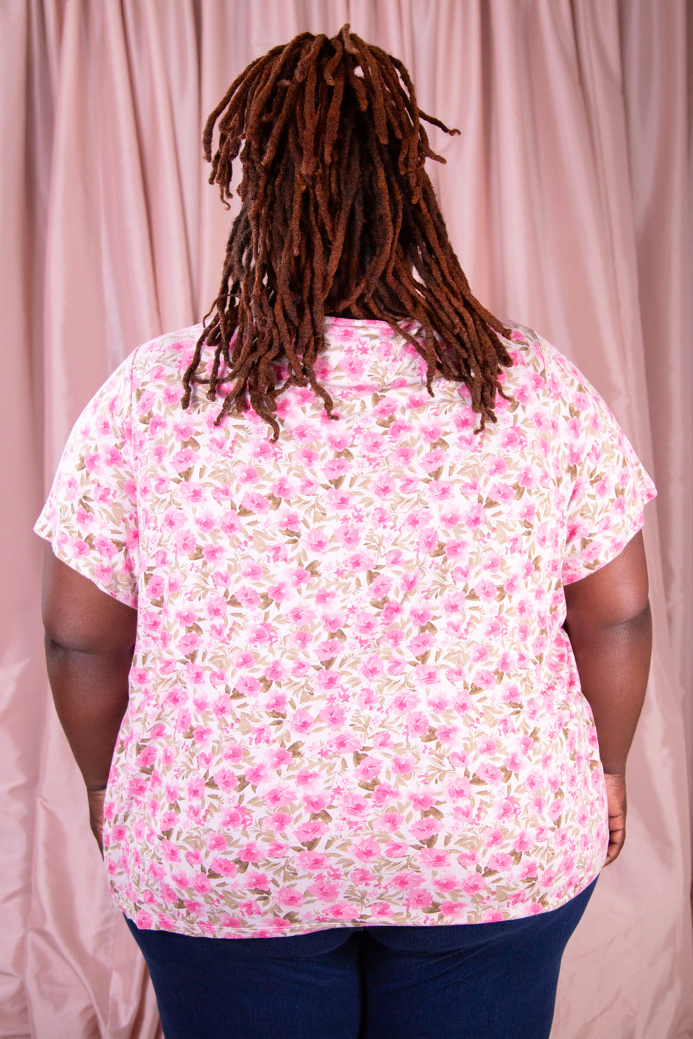 Old Navy - Pink Rose Print T-Shirt