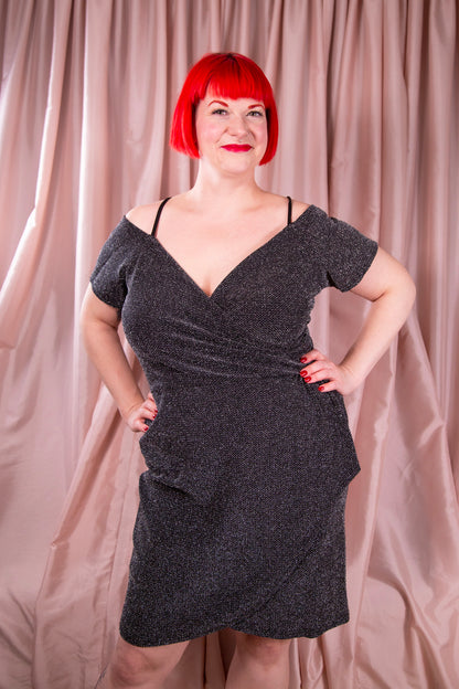 Angie - Metallic OTS Dress