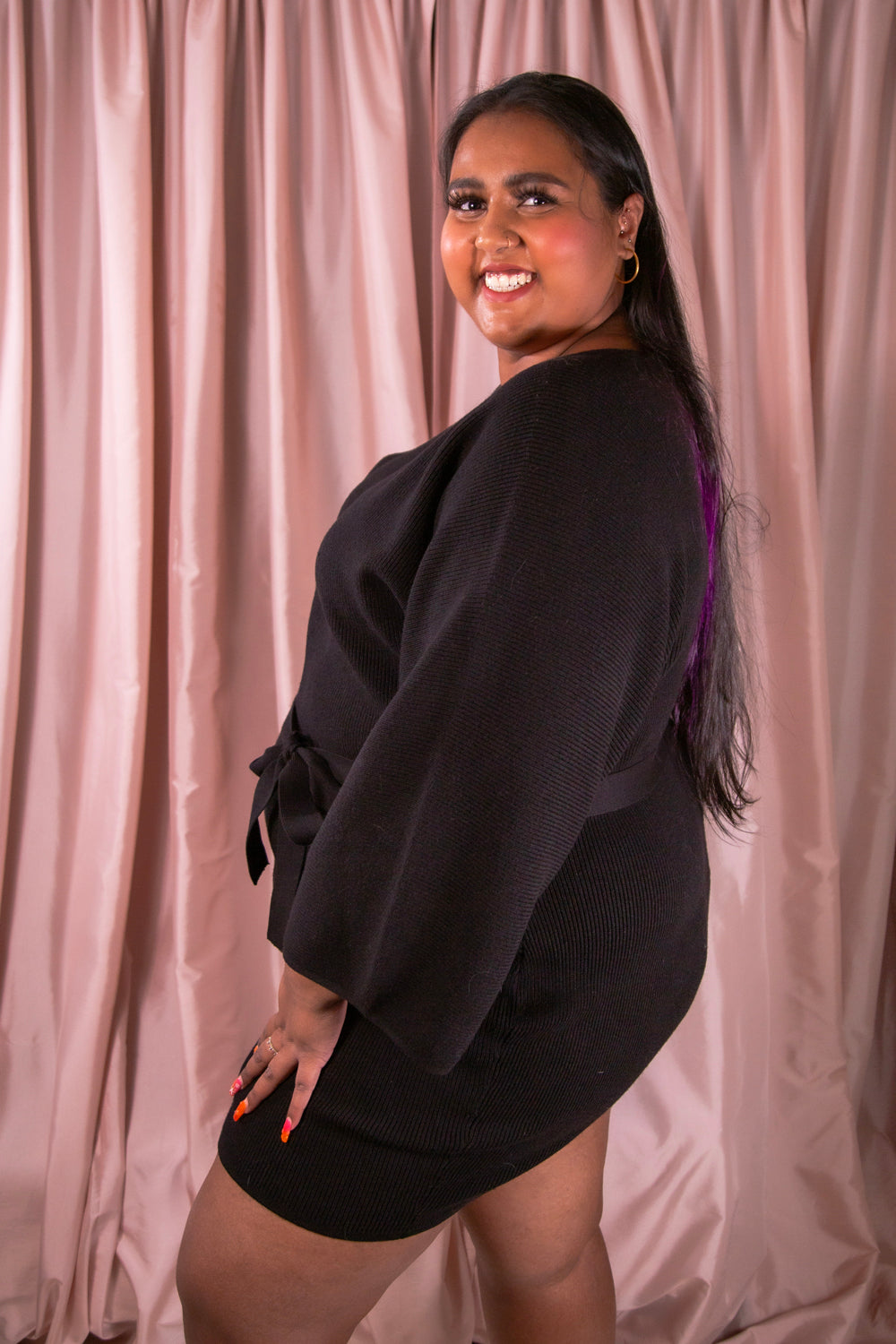 Snag - Black Sweater Dress