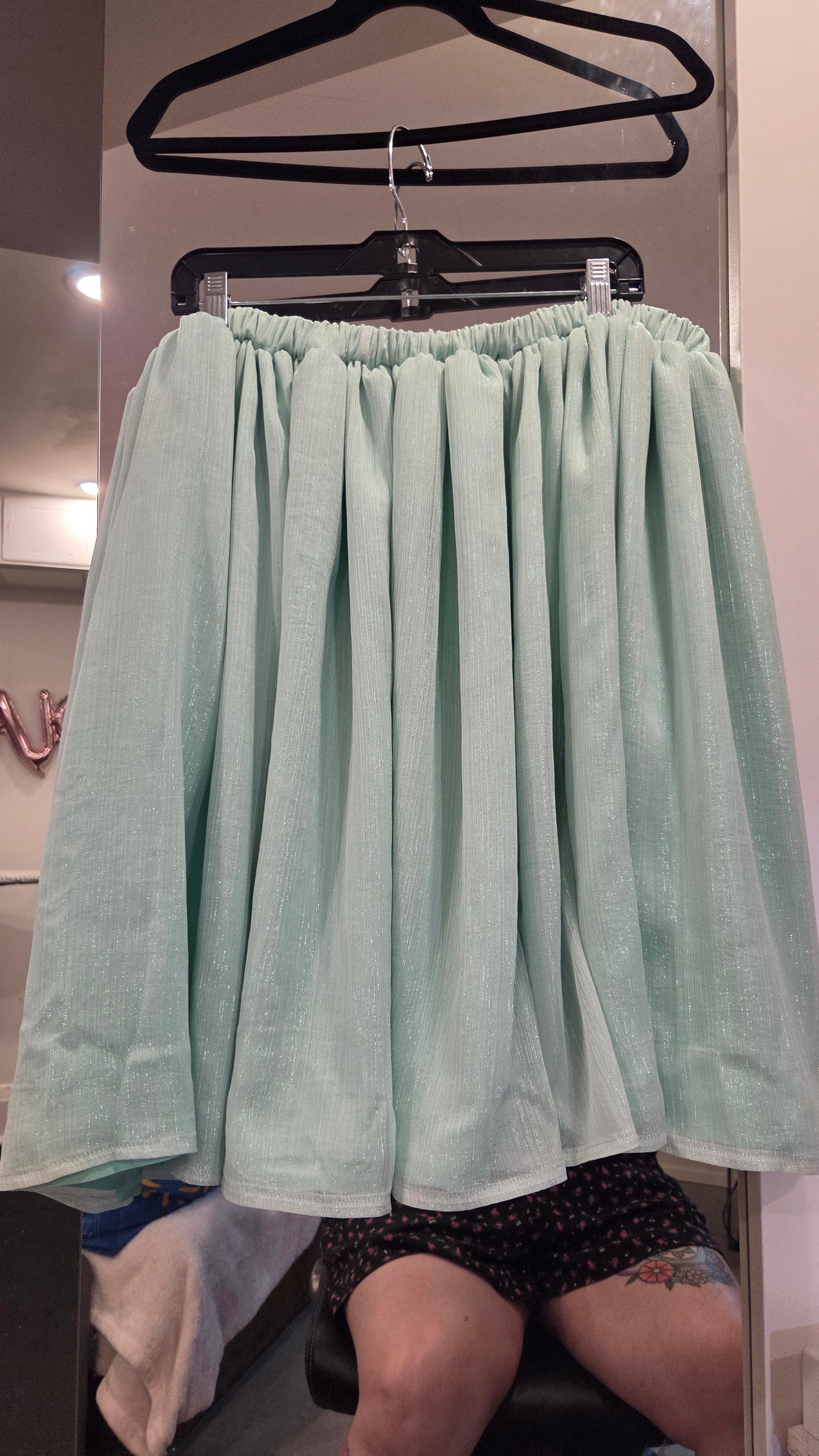 Fat Babes TO - Metallic Mint Skirt